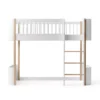 Lit Junior Mezzanine Mi-haut Mini+ Wood - Blanc/Chêne -Magasin D'ameublement 041447 lit mezzanine junior wood mini chene oliver furniture 1a 1264x1234