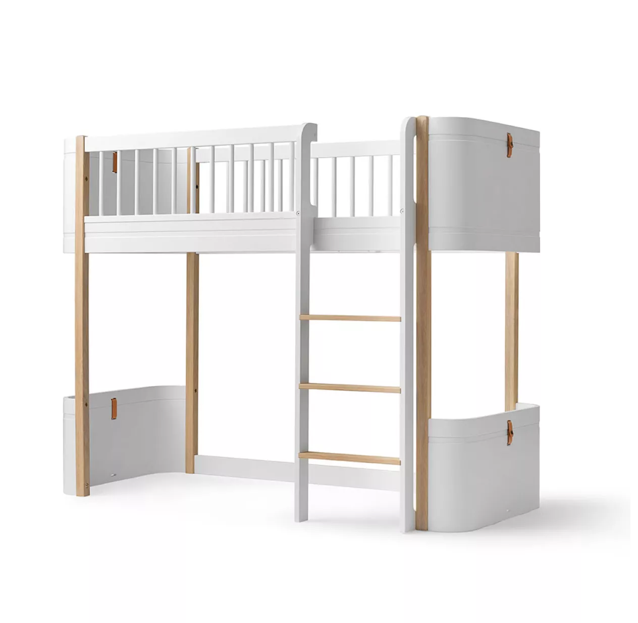 Lit Junior Mezzanine Mi-haut Mini+ Wood - Blanc/Chêne 5 Lit Junior Mezzanine Mi-haut Mini+ Wood - Blanc/Chêne – Image 3