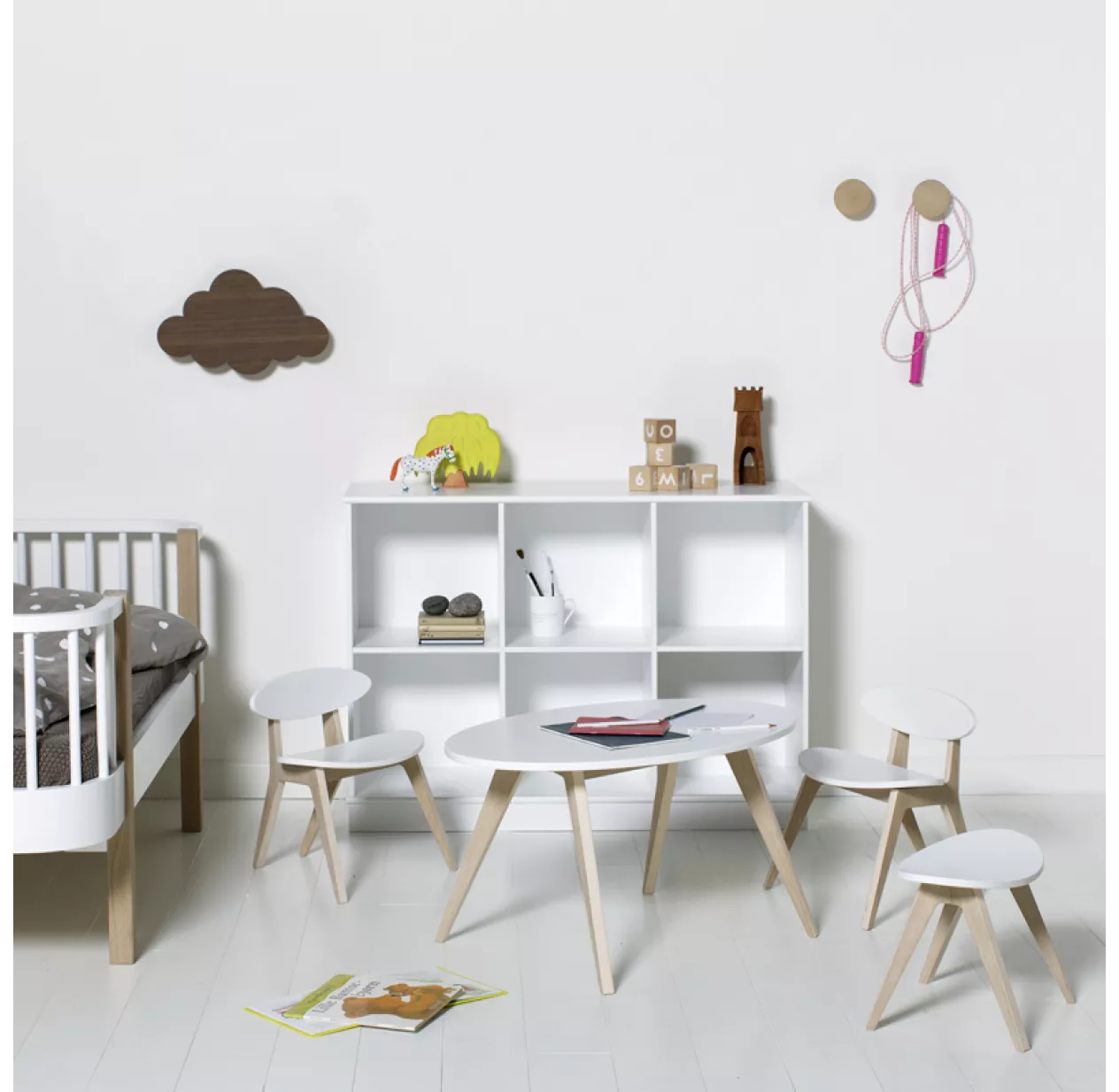 Chaise Enfant PingPong - Blanc/Chêne 5 Chaise Enfant PingPong - Blanc/Chêne – Image 3