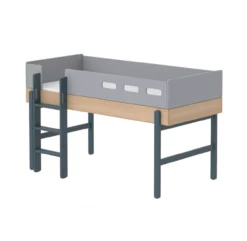 Lit Enfant Mi-hauteur échelle Droite Popsicle - Chêne/Blueberry