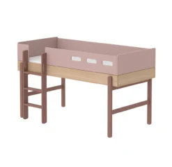 Lit Enfant Mi-hauteur échelle Droite Popsicle - Chêne/Cherry