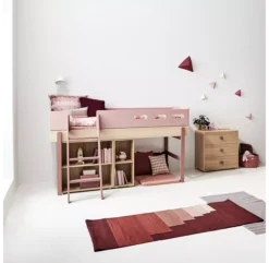 Lit Enfant Mi-hauteur échelle Inclinée Popsicle - Chêne/Cherry -Magasin D'ameublement 80 24302 33 lit mi hauteur echelle cherry popsicle flexa 7 1264x1234