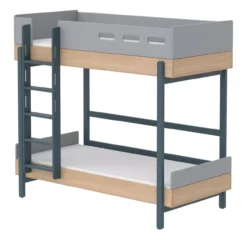 Lit Superposé échelle Droite Popsicle - Chêne/Blueberry