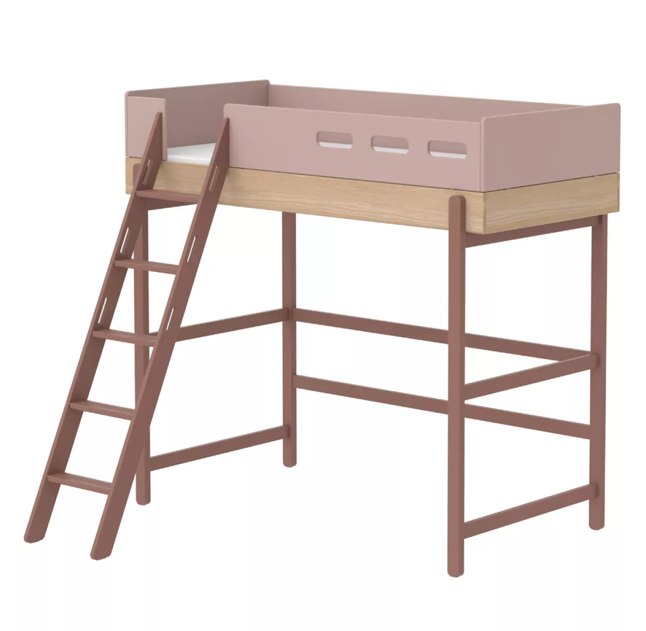 Lit Mezzanine échelle Inclinée Popsicle - Chêne/Cherry 3 Lit Mezzanine échelle Inclinée Popsicle - Chêne/Cherry