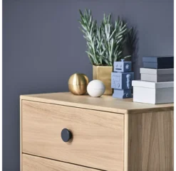 Commode 3 Tiroirs Popsicle - Chêne/Blueberry -Magasin D'ameublement 81 30301 32 commode blueberry popsicle flexa 3 1264x1234