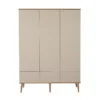 Armoire 3 Portes Flow XL - Argile / Chêne -Magasin D'ameublement armoire 3 portes flow argile chene quax 1 1264x1234