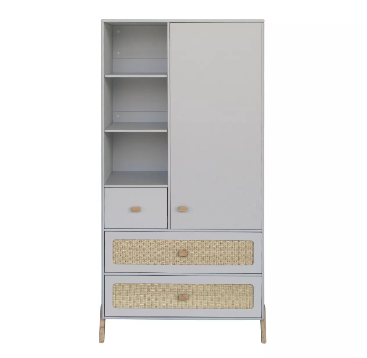 Armoire En Cèdre Et Rotin Marélia - Lune 3 Armoire En Cèdre Et Rotin Marélia - Lune