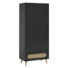 VOX Armoire 2 Portes Canne - Noir -Magasin D'ameublement armoire canne vox noir 1 1264x1234