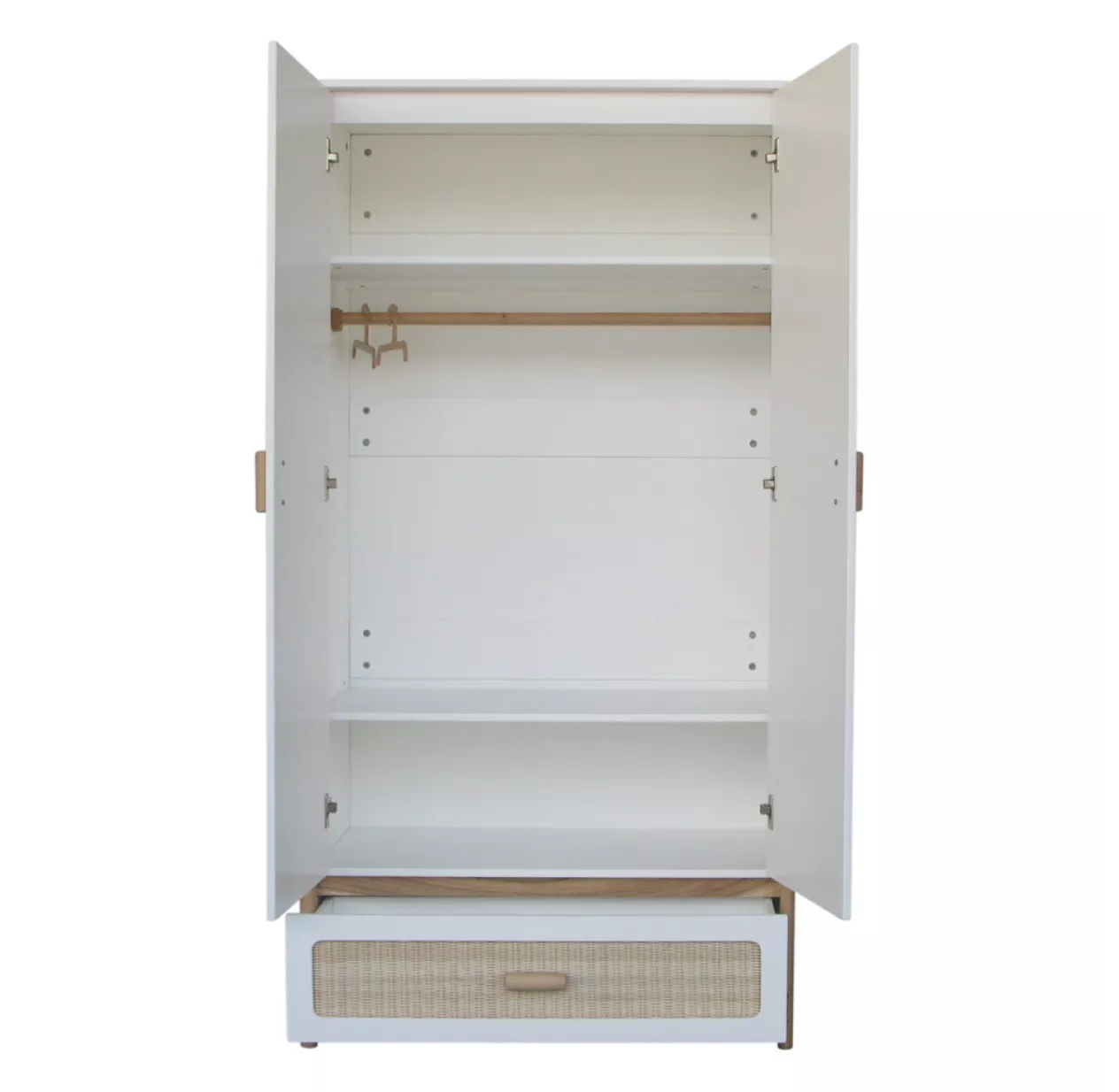 Armoire En Cèdre Et Rotin Océania - Blanc 3 Armoire En Cèdre Et Rotin Océania - Blanc
