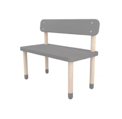 Banc Enfant Avec Dossier - Gris