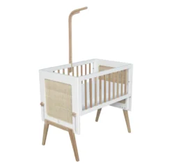 Berceau Cododo Cèdre Et Rotin Marélia - Blanc -Magasin D'ameublement berceau cododo rotin blanc marelia theo 5 1264x1234