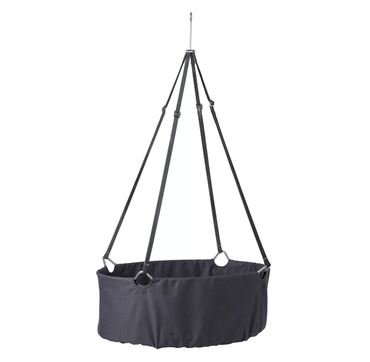 Berceau Suspendu Leander Avec Matelas Et Sangles - Gris Anthracite 3 Berceau Suspendu Leander Avec Matelas Et Sangles - Gris Anthracite