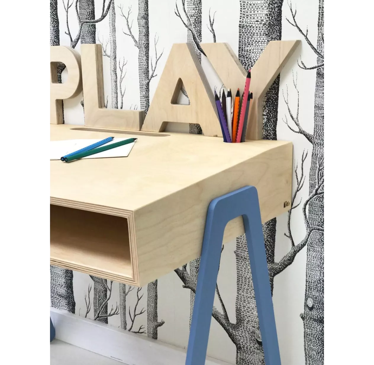 Bureau Et Chaise Enfant 2-6 Ans - Bleu 5 Bureau Et Chaise Enfant 2-6 Ans - Bleu – Image 3