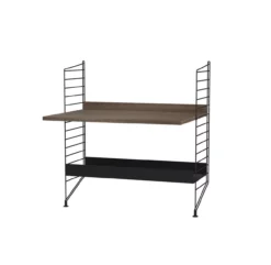 Bureau Mural évolutif 80 X 85 Cm - Noyer/Noir