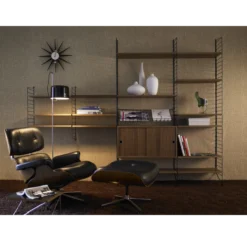 Portant Mural Au Sol 200 X 30 Cm - Noir -Magasin D'ameublement caisson 2 portes noyer string 1 1264x1234 1