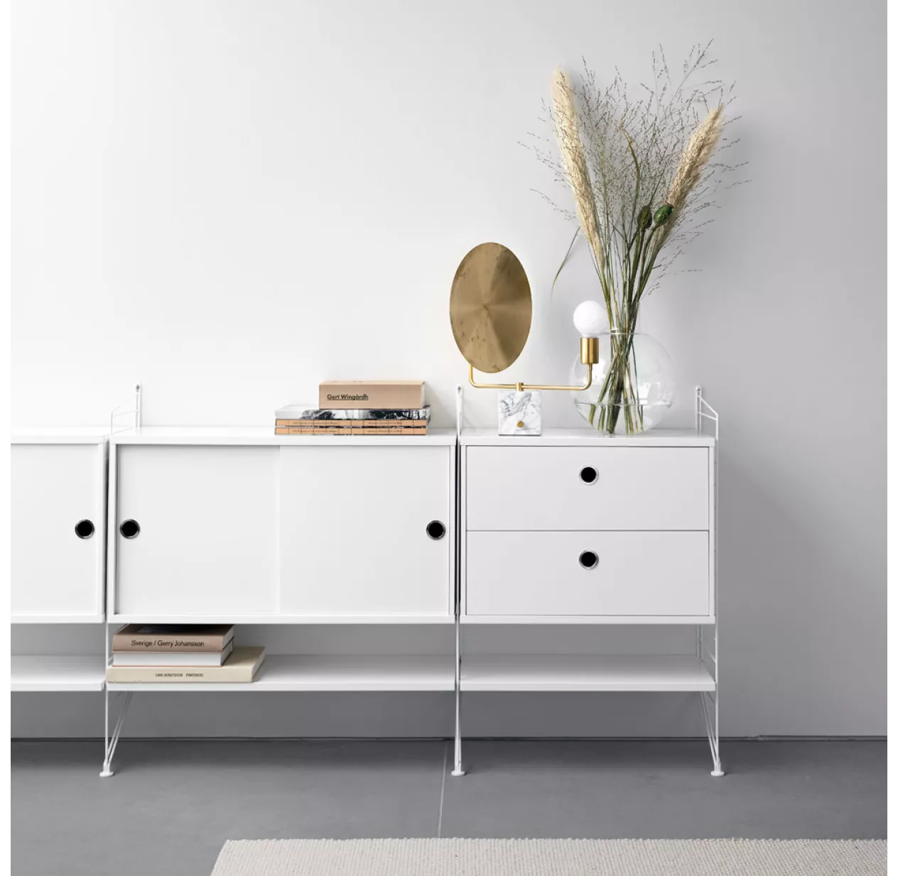 Chevet Mural 2 Tiroirs - Blanc 4 Chevet Mural 2 Tiroirs - Blanc – Image 2