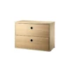 Caisson 2 Tiroirs 58 X 30 Cm - Chêne -Magasin D'ameublement caisson tiroirs 58 cm string furniture chene 1 1264x1234