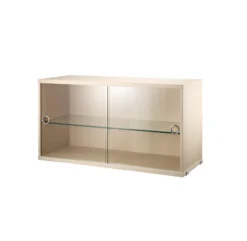 Caisson 2 Portes Vitrées Coulissantes - Frêne