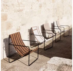 Ferm LIVING Chaise Lounge Desert - Noir/Soil -Magasin D'ameublement chaise lounge adulte desert soil noir ferm living 4 1264x1234