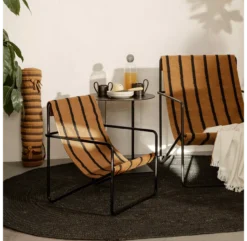 Magasin D'ameublement -Magasin D'ameublement chaise lounge adulte desert stripe noir ferm living 2 1264x1234