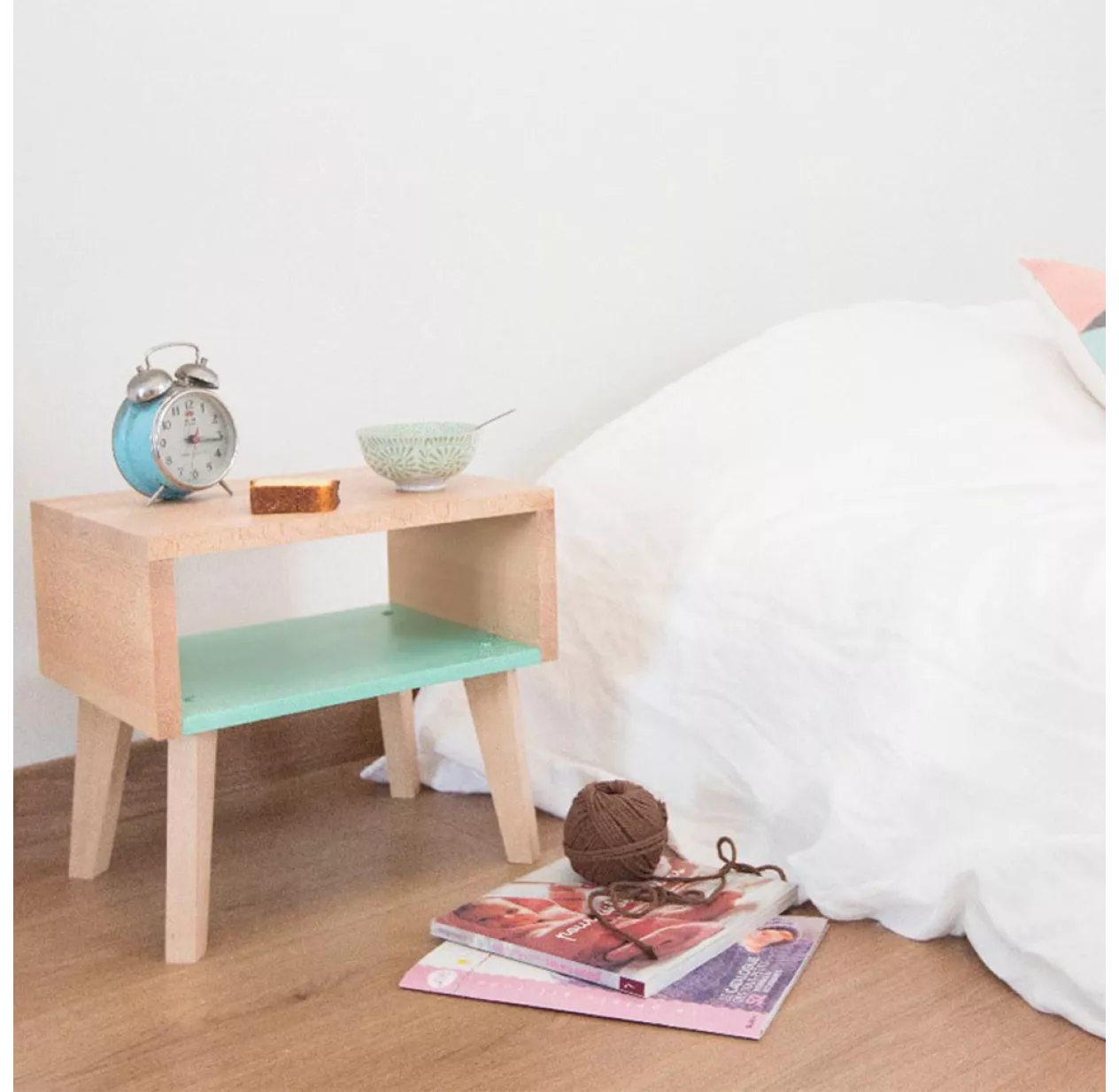 Chevet / Bout De Canapé - Blanc 5 Chevet / Bout De Canapé - Blanc – Image 3