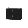 Chevet Mural 2 Tiroirs - Noir 2 Chevet Mural 2 Tiroirs - Noir -Magasin D'ameublement chevet tiroirs 58 cm string furniture noir 1 1264x1234