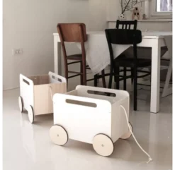 Coffre à Jouets Sur Roues Toy Chest - Blanc -Magasin D'ameublement coffre a jouets a roues ooh noo 4 1264x1234