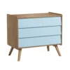 VOX Commode 3 Tiroirs à Langer Vintage - Chêne/Bleu 2 VOX Commode 3 Tiroirs à Langer Vintage - Chêne/Bleu -Magasin D'ameublement commode a langer vintage bleu chene vox 1 1264x1234