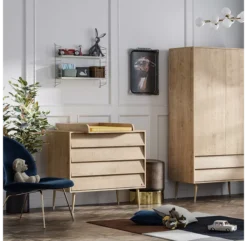 VOX Commode 4 Tiroirs à Langer Bosque - Chêne -Magasin D'ameublement commode bosque vox chene 3 1264x1234