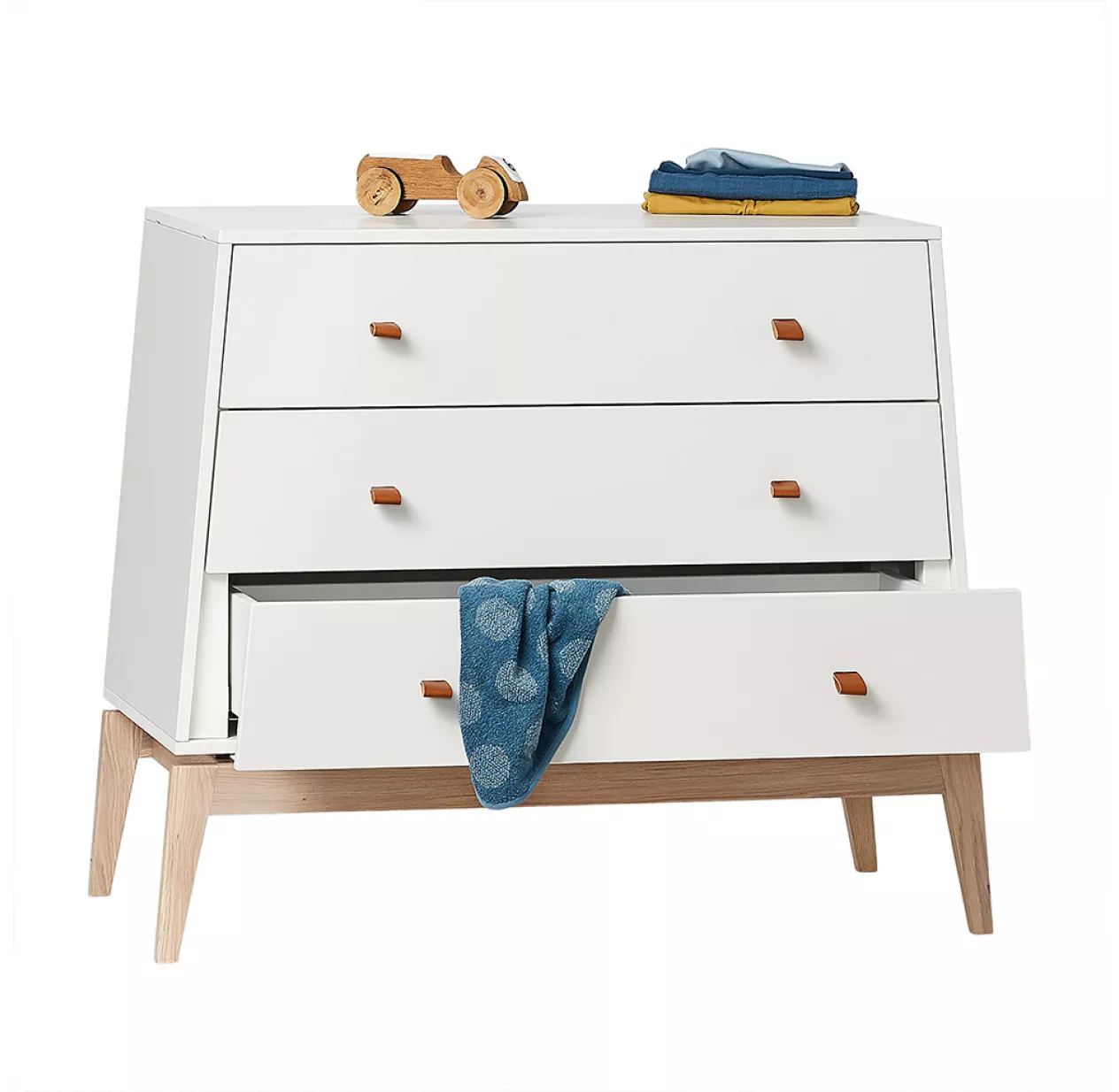 Leander Commode 3 Tiroirs Luna - Blanc 5 Leander Commode 3 Tiroirs Luna - Blanc – Image 3