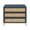 Commode En Bois Et Cannage Rotin Nami - Noir