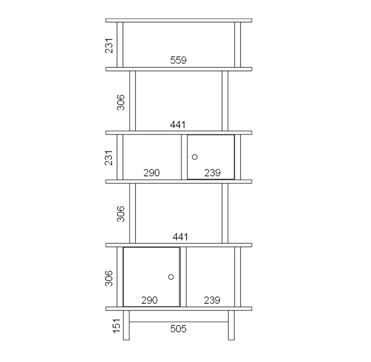 Bibliothèque Mini Library Verticale - Bouleau 3 Bibliothèque Mini Library Verticale - Bouleau
