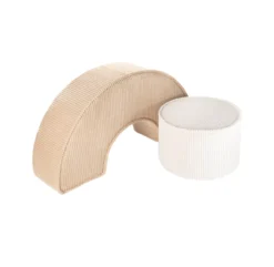 Duo De Poufs En Velours Côtelé - Beige -Magasin D'ameublement ensemble pouf velours cotele beige wigiwama 3 1264x1234