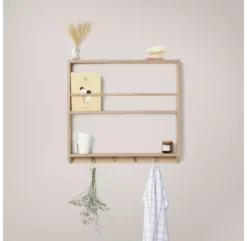 Etagère Livres Et Patères Eli - Chêne -Magasin D'ameublement etagere eli avec pateres chene kas kopenhagen 4 1264x1234