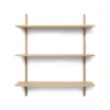 Ferm LIVING Etagère Sector Triple T/W - Chêne/Laiton -Magasin D'ameublement etagere sector triple large chene laiton ferm living 1 1264x1234