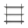 Ferm LIVING Etagère Sector Triple T/W - Noir/Laiton -Magasin D'ameublement etagere sector triple large frene noir laiton ferm living 1 1264x1234
