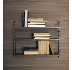 Etagère String Pocket - Noyer / Noir -Magasin D'ameublement etagere string pocket noir noyer 2 1264x1234