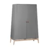 Leander Grande Armoire Luna - Gris -Magasin D'ameublement grande armoire luna grise leander 1 1264x1234