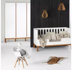 Lit Bébé Canapé Indigo 70 X 140 - Blanc -Magasin D'ameublement indigo white lit bebe 70x140 quax 5 1264x1234