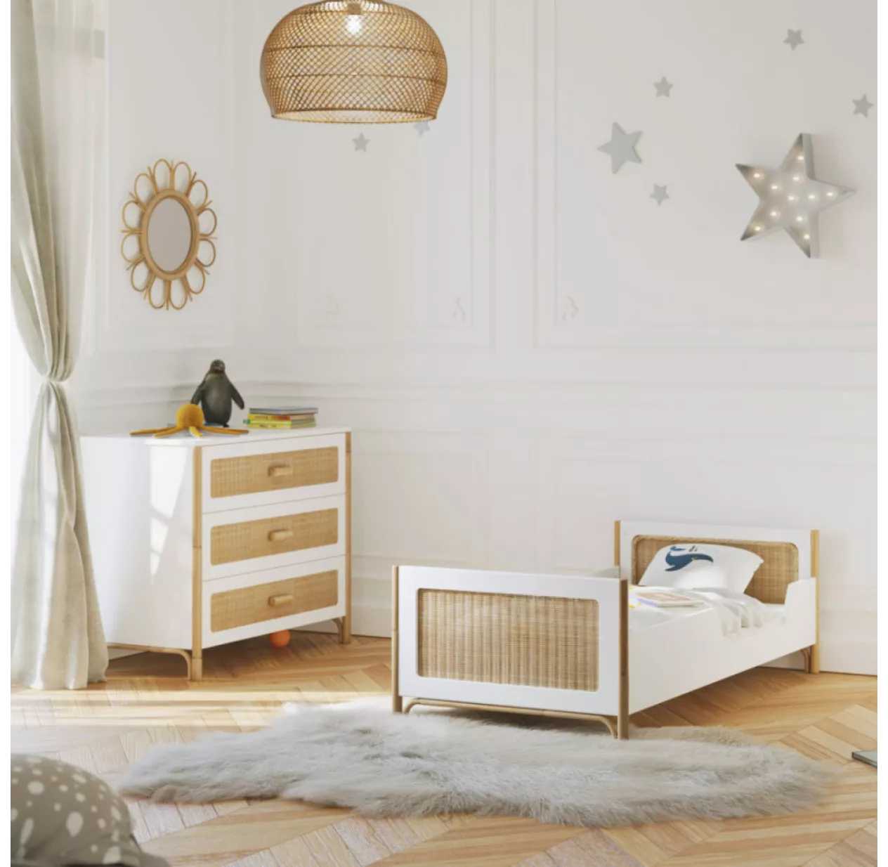 Kit De Conversion Pour Lit Bébé évolutif Océania - Blanc 4 Kit De Conversion Pour Lit Bébé évolutif Océania - Blanc – Image 2