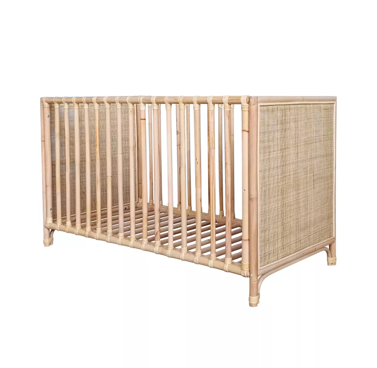 Lit Bébé En Rotin Nemo 60x120cm - Naturel 3 Lit Bébé En Rotin Nemo 60x120cm - Naturel