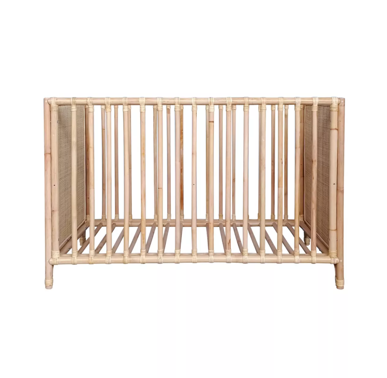 Lit Bébé En Rotin Nemo 60x120cm - Naturel 5 Lit Bébé En Rotin Nemo 60x120cm - Naturel – Image 3