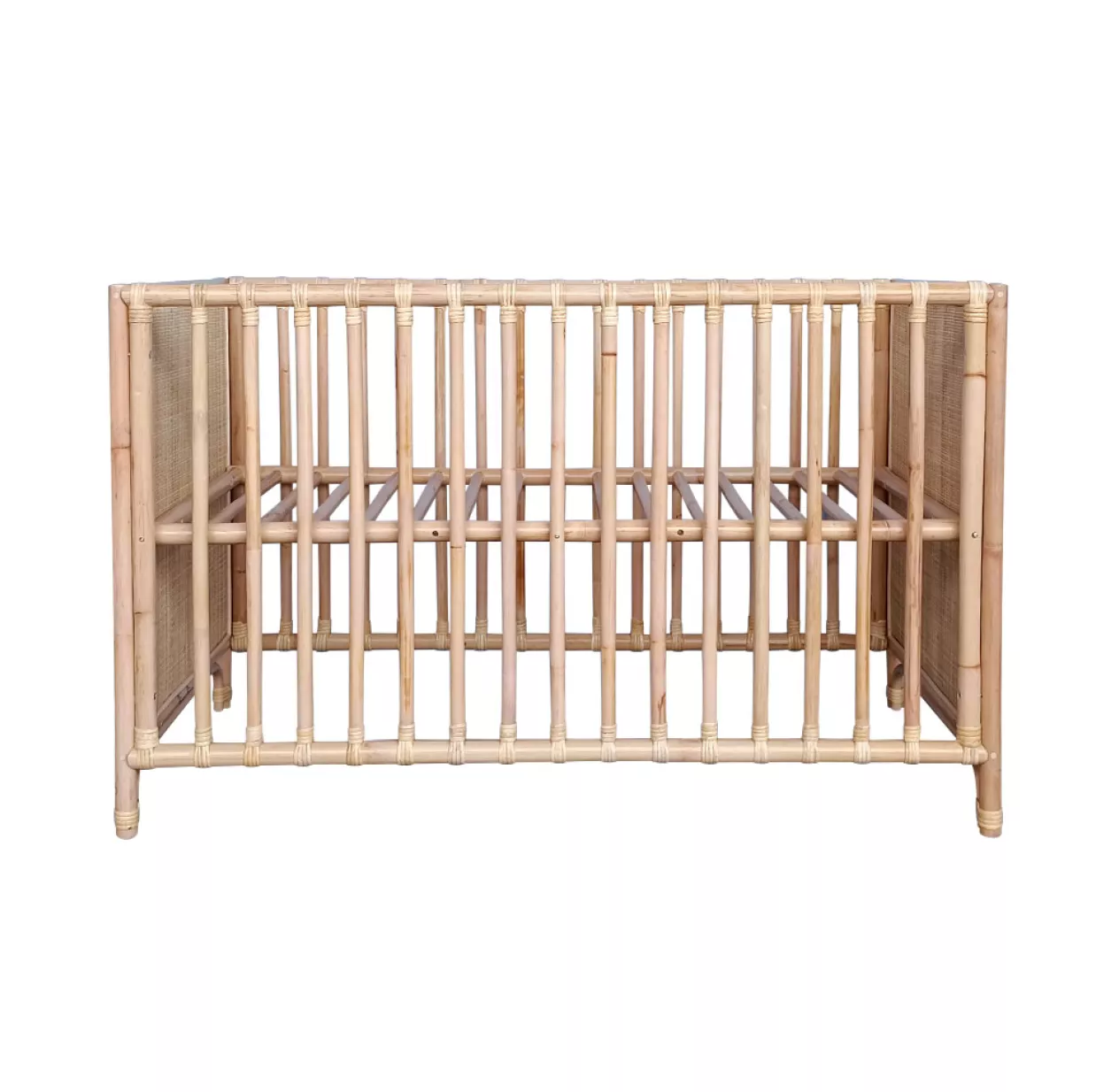 Lit Bébé En Rotin Nemo 60x120cm - Naturel 8 Lit Bébé En Rotin Nemo 60x120cm - Naturel – Image 6