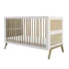 Lit Bébé évolutif Cèdre Et Rotin Marélia 70x140cm - Blanc -Magasin D'ameublement lit bebe evolutif rotin marelia blanc 70x140 theo 1 1264x1234