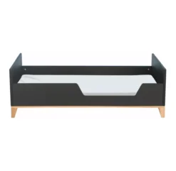Lit Bébé évolutif Bois Et Cannage Rotin Nami 70x140cm - Noir -Magasin D'ameublement lit bebe evolutif rotin nami anthracite 70x140 theo 6 1264x1234