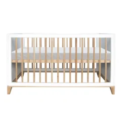 Lit Bébé évolutif Bois Et Cannage Rotin Nami 70x140cm - Blanc -Magasin D'ameublement lit bebe evolutif rotin nami blanc 70x140 theo 3 1264x1234