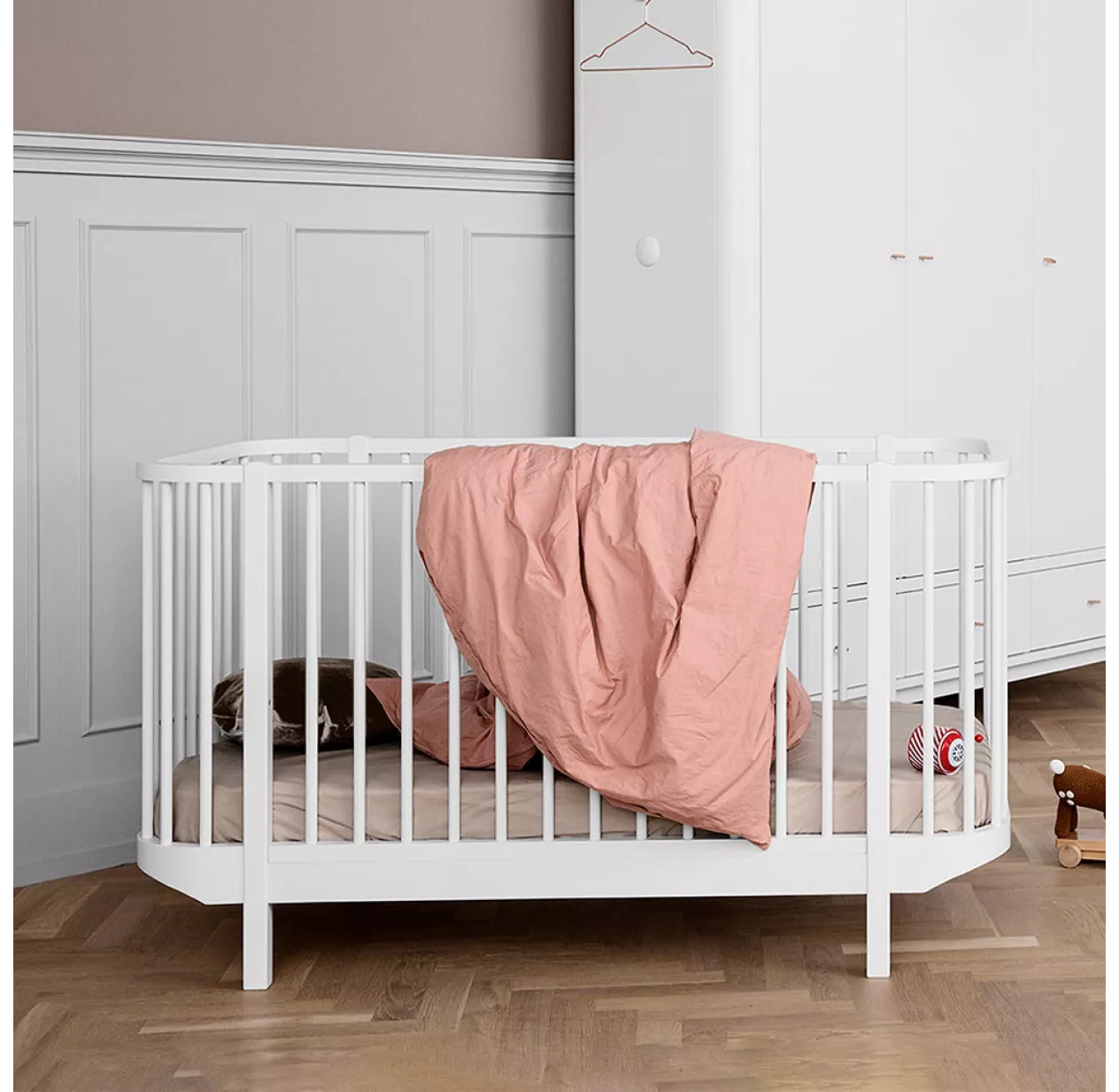 Lit Bébé évolutif Wood - Blanc 4 Lit Bébé évolutif Wood - Blanc – Image 2