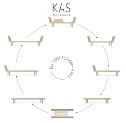 Lit Enfant Eli Combi - Chêne -Magasin D'ameublement lit enfant combi eli chene kas kopenhagen 3 1264x1234