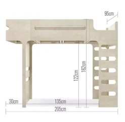 Lit Mezzanine F Bunk Bed - Naturel -Magasin D'ameublement lit mezzanine f bunk bed naturel rafa kids 2 1264x1234