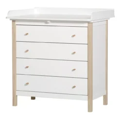 Etagère 3x2 Horizontale Avec Socle Blanc -Magasin D'ameublement nursery dresser white oak oliver furniture 2 1264x1234